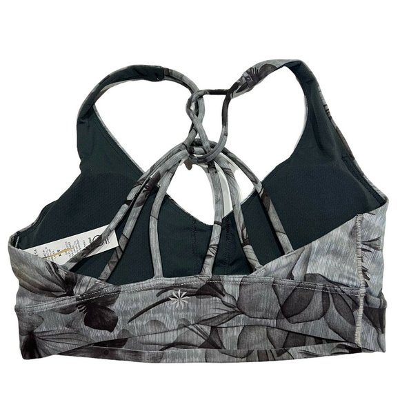 NWT ATHLETA Solace Printed Bra A-C Sz XXS Green Gray - Picture 2 of 6